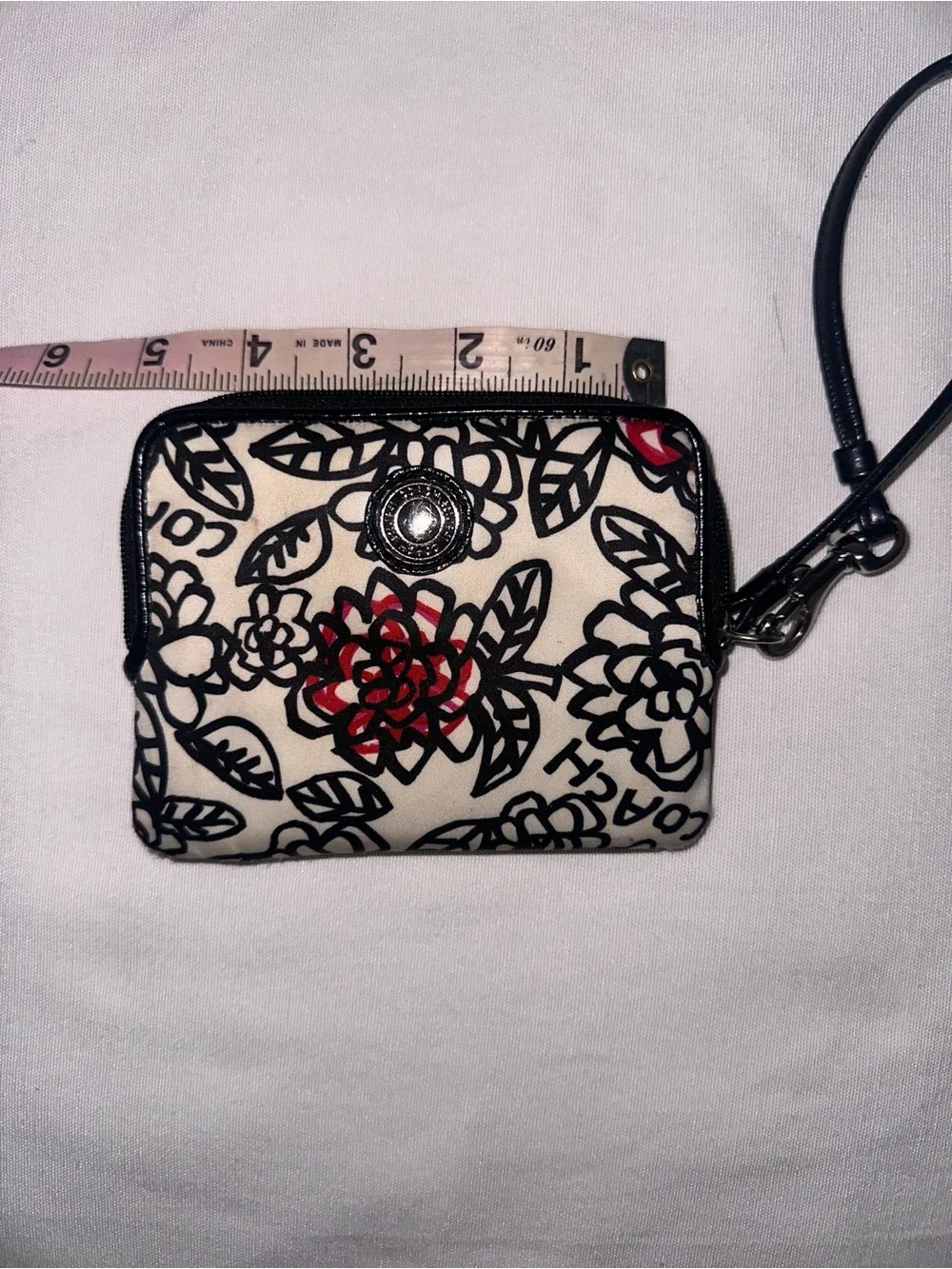 Coach Poppy Floral Graffiti Wristlet